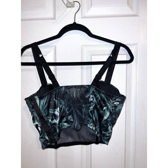 VICTORIA'S SECRET Very Sexy Shine Bling Bead Strap Bra Top Tropical Palm - Picture 9 of 16